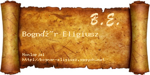 Bognár Eligiusz névjegykártya